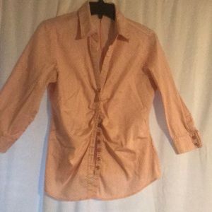 New York and co coral pink button up 3/4 sleeve